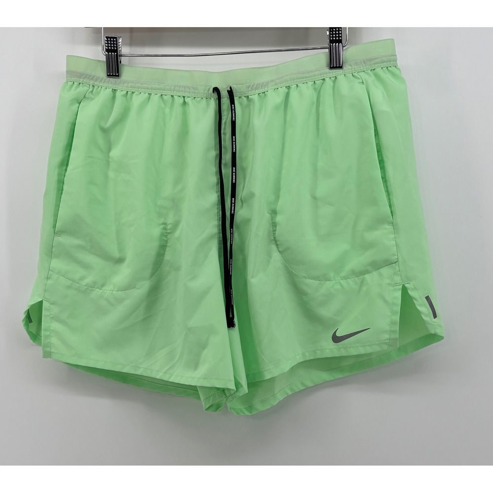 Nike Flex Stride Brief Lined Running Shorts Men XL Lime Green Dri-Fit 5" Inseam
